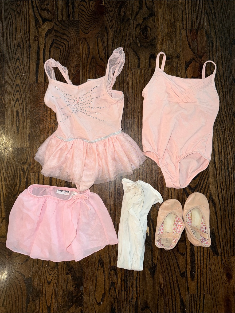 Light Pink Ballet Dance Outfit Set 6/6with Tutu, Leotard & Size 11 Slippers